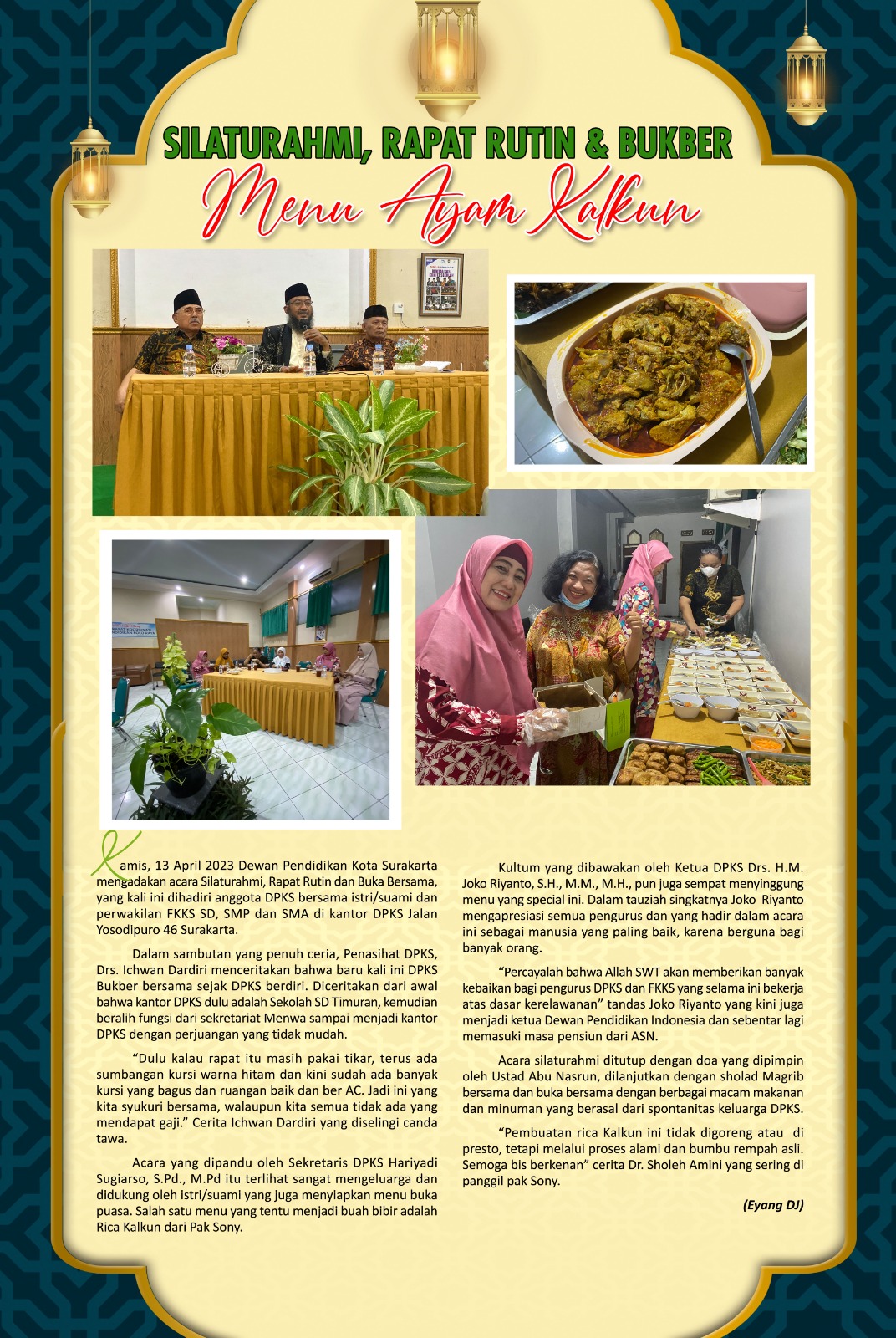 SILATURAHMI & BUKBER DPKS DENGAN AYAM KALKUN